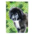 Carolines Treasures BB9873GF Newfoundland Puppy St Patricks Flag Garden Size Small multicolor