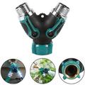 WALFRONT 1Pc NPT3/4 2 Way Heavy Duty Garden Hose Splitter Y Shape Valve Water Pipe Connector Adapter Garden Hose Connector Water Pipe Connector