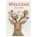 MYPOP Lovely Deer Welcome Summer Flower Garden Flag Outdoor Banner 28 x 40 inch