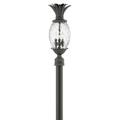1 Light Outdoor Post Top/Pier Mount Lantern In Traditional-Glam Style 10.25 Inches Wide By 25.25 Inches High-Museum Black Finish-Incandescent Lamping