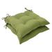 Pillow Perfect Outdoor Forsyth Tufted Seat Cushion (Set of 2) Green