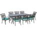 Cambridge Seasons 9-Piece Aluminum Outdoor Dining Set Seats 8