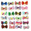 AkoaDa 20 Pcs Pet Dog Cat Hair Bows Rubber Bands Party Decor Pet Dogs Christmas Hair Bows