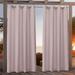 Nicole Miller Canvas Indoor/Outdoor Grommet Top Curtain Panel Pair 54 x96 Blush