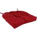 Everything Comfy Red Indoor / Outdoor Seat Cushion Patio D Cushion 20 x 20 2 Tie Backs