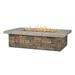 Sedona 52 Rectangle Concrete Propane or Natural Gas Fire Pit Table in Buff