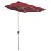 OFF-THE-WALL BRELLA Olefin Half Umbrella 9 -Width Red Canopy