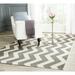 SAFAVIEH Courtyard Ayden Chevron Indoor/Outdoor Area Rug 7 10 x 7 10 Square Grey/Beige