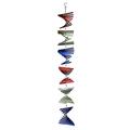 In the Breeze 7055 - Patriot Stacked Shimmer Helix Spinner with Hang-It S Hook - Colorful & Patriotic Metal Hanging DÃ©cor