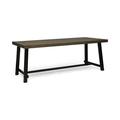 Contemporary Home Living 79 Charcoal Gray and Black Rectangular Outdoor Dining Table
