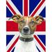 Jack Russell Terrier with English Union Jack British Flag Flag Garden Size