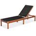 International Home Amazonia Zuiderdam Patio Chaise Lounge in Black