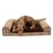 FurHaven Pet Products Southwest Kilim Memory Top Sofa-Style Pet Bed for Dogs & Cats - Desert Brown Large