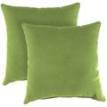 Jordan Manufacturing 16 x 16 McHusk Leaf Green Solid Square Outdoor Throw Pillows (2 Pack)