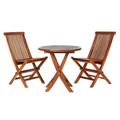 All Things Cedar 3-Piece Teak Bistro Table Set