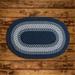 Colonial Mills 2 x 3 Navy Blue and Gray Braided Oval Reversible Throw Rug