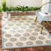 SAFAVIEH Beach House Callahan Geometric Indoor/Outdoor Area Rug Blue/Cream 4 x 6