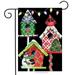 Christmas Birdhouses Garden Flag Winter Snowman Cardinal Wreath Tree 12 x 18