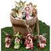Fairy Garden Starter Kit Broken Planter Pot With 8 Miniature Fairy Figurines Set