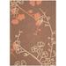 SAFAVIEH Courtyard Christian Floral Indoor/Outdoor Area Rug 8 x 11 Natural Brown/Terracotta