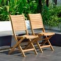 Amazonia Turnberry 2-Piece Certified Teak Patio Folding Chairs