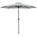 Lacoo 9 Grey Patio Umbrella Outdoor Market Table Umbrella with Push Button Tilt 8 Sturdy Ribs