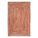 Colonial Mills Ocean s Edge Braided Indoor/ Outdoor Area Rug Sunset Orange 2 x 3 2 x 3 Red White Green Rectangle