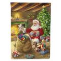 Carolines Treasures APH5793GF Christmas Santa Claus Unloading Toys Flag Garden Size Small multicolor