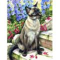 Siamese Cat in the Garden Flag Canvas House Size