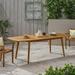 Noble House Stamford Outdoor Acacia Wood Expandable Dining Table in Teak