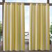 Exclusive Home Canopy Stripe Indoor Outdoor Grommet Top Curtain Panel Pair 54 x108 Sunbath White