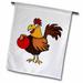 3dRose Cute Funny Rooster Chicken Bowling Cartoon Polyester 1 6 x 1 Garden Flag