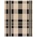 SAFAVIEH Courtyard Benjamin Plaid Indoor/Outdoor Area Rug 8 x 11 Black/Bone