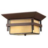 2573AR-Hinkley Lighting-Harbor - 2 Light Medium Outdoor Flush Mount in Transitional-Craftsman-Coastal Style - 12.25 Inches Wide by 7 Inches