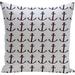 Simply Daisy 16 x 16 Anchors Away Coastal Print Outdoor Pillow