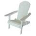 Leigh Country TX 39010 Folding Acacia Wood Adirondack Chair White