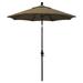 California Umbrella 7.5 ft. Fiberglass Market Umbrella Collar Tilt - Bronze-Sunbrella-Cocoa