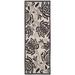 Safavieh Courtyard Crystal Floral Indoor/Outdoor Indoor/Outdoor Runner Rug 2 4 x 14 Sand/Black