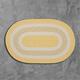 Colonial Mills 4 x 6 Yellow And White Oval Handmade Braided Area Throw Rug