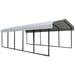 Arrow Galvanized Steel Metal Carport 12x24 Eggshell