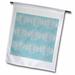 3dRose Gray On Light Blue Damask Pattern - Garden Flag 12 by 18-inch