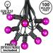 Novelty Lights 100 Foot G30 Outdoor Globe Patio String Lights - Set of 125 G30 Globe Bulbs Purple