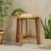 Jude Outdoor Half-Round Acacia Wood Bistro Table Natural