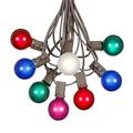 25 Foot G40 Outdoor Patio String Lights with 25 Multi Globe Bulbs â€“ Indoor Outdoor String Lights â€“ Market Bistro CafÃ© Hanging String Lights â€“ C7/E12 Base - Brown Wire