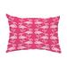 Simply Daisy 14 x 20 Flamingo Heart Martini Pink Abstract Decorative Outdoor Pillow