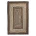Colonial Mills 12 x 12 Brown and Beige Geometric Braided Reversible Square Area Throw Rug