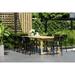 Amazonia Fabre RECLAIMED Grade A Teak 9 pieces Rectangular Patio Dining Set