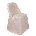 Your Chair Covers - Polyester Folding Chair Cover Blush for Wedding Party Birthday Patio etc.