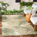 SAFAVIEH Courtyard Padic Distressed Palm Leaf Indoor/Outdoor Area Rug Beige/Green 5 3 x 7 7
