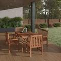 Amazonia Milano Solid Wood 100% FSC Certified Rectangular Patio Dining Set Seating Capacity: 6